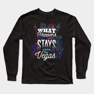 Las Vegas Souvenir graphic - Sin City Gift - Gambling Tee Long Sleeve T-Shirt